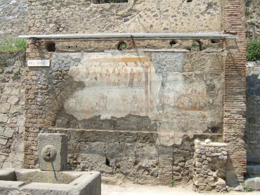 Pompeii street shrine (compitum) to 12 gods outside IX.11.1. May 2006.