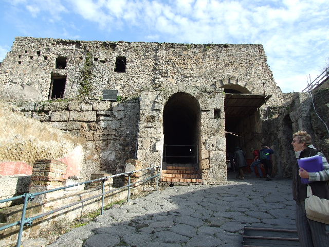 Porta Marina or Marine Gate with niche on south side of the Gate, May 2006.