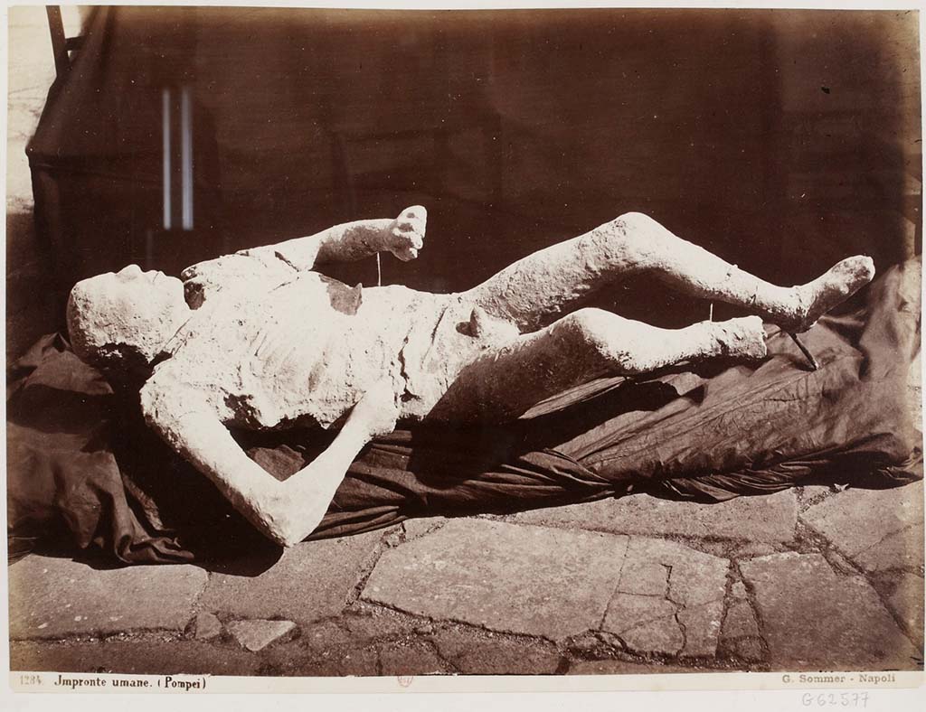 Victim number 9, without the fig leaf clothing his body. Photographed by Giorgio Sommer, number 1284.
Photo courtesy of Eugene Dwyer.
