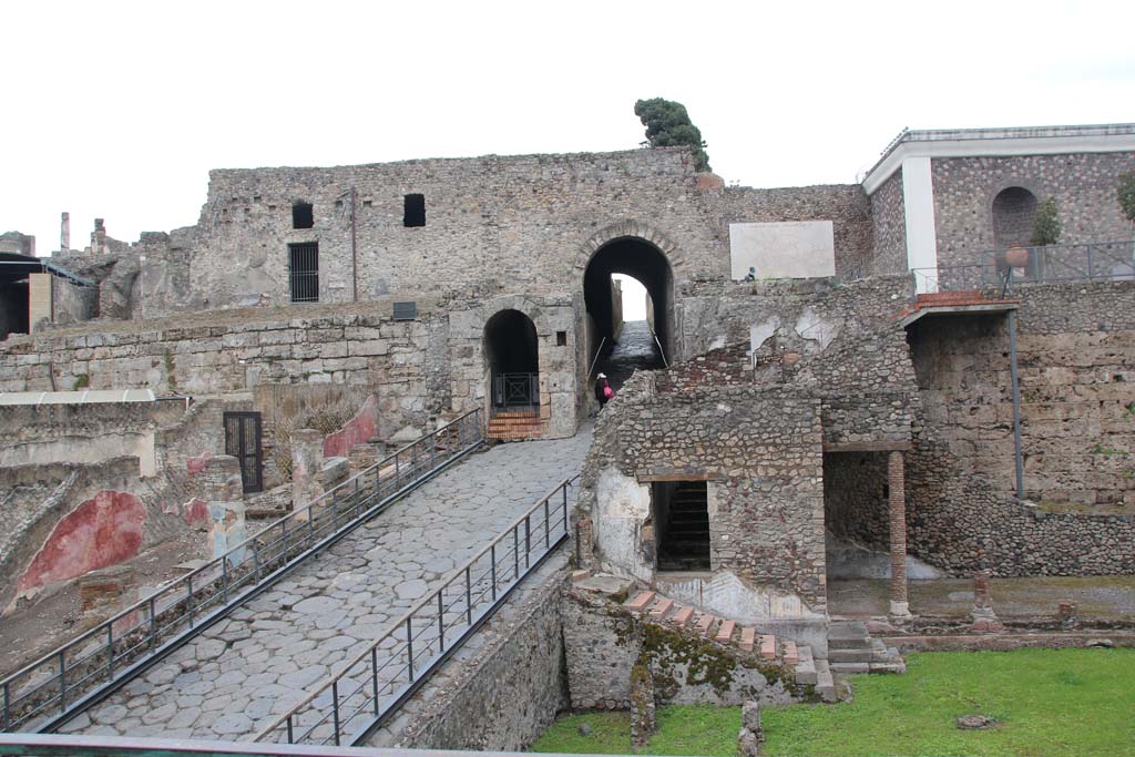 Pompeii Porta Marina. 1944. Gate after bomb damage. Photo courtesy of Rick Bauer.
