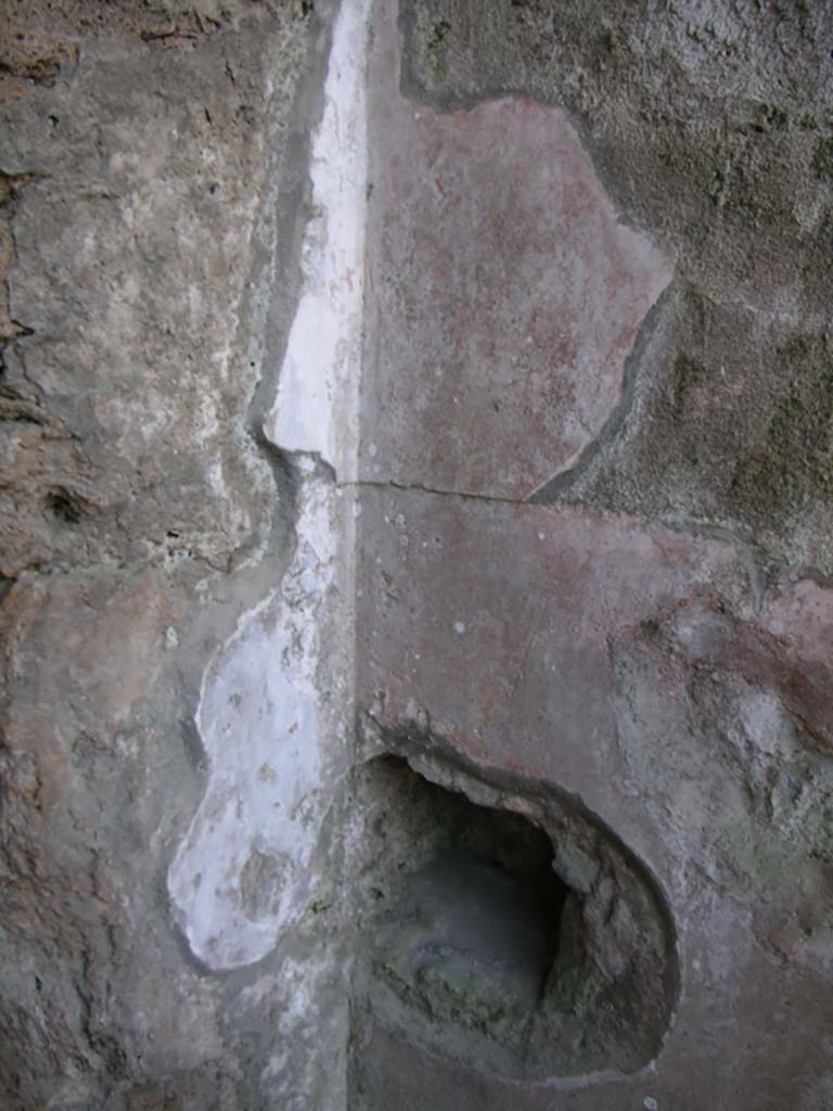 Porta Stabia, Pompeii. May 2010.
Detail from west side of gate at north end. Photo courtesy of Ivo van der Graaff.