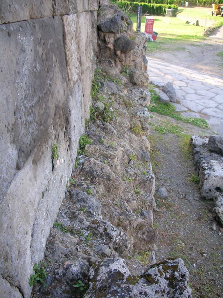 Vesuvian Gate, Pompeii. May 2010.
Looking north along west side at north end of gate. Photo courtesy of Ivo van der Graaff.
