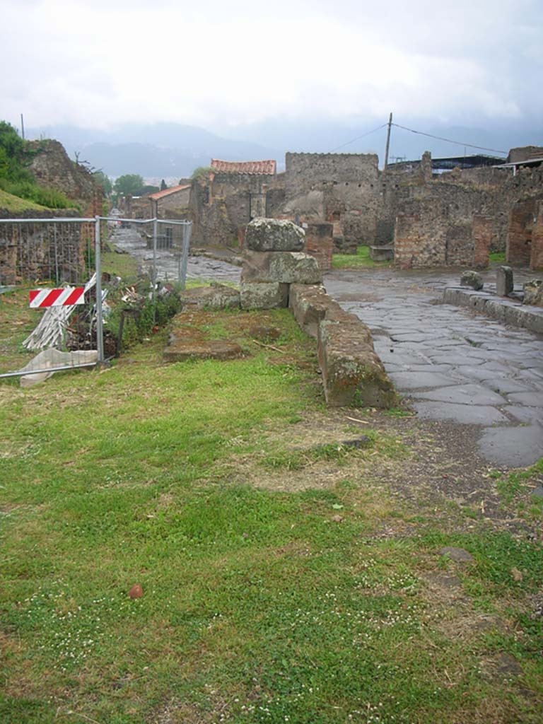 Vesuvian Gate Pompeii. May 2010.
Looking south along site of east side of gate. Photo courtesy of Ivo van der Graaff.