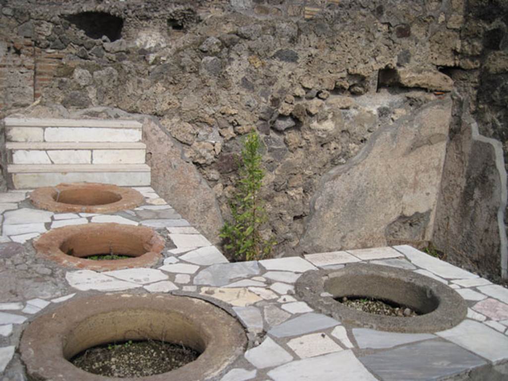 I.3.2 Pompeii. September 2010. Looking towards the north wall. Photo courtesy of Drew Baker.
According to Boyce –
In the north wall is an arched niche (its condition too ruinous for measurement), its walls coated with white stucco.
See Boyce G. K., 1937. Corpus of the Lararia of Pompeii. Rome: MAAR 14. (p.23, no.18).