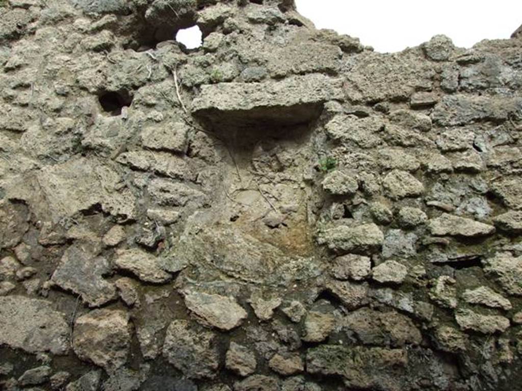 III.4.3 Pompeii. March 2009. Room 6. Kitchen and Latrine. Niche on east wall.