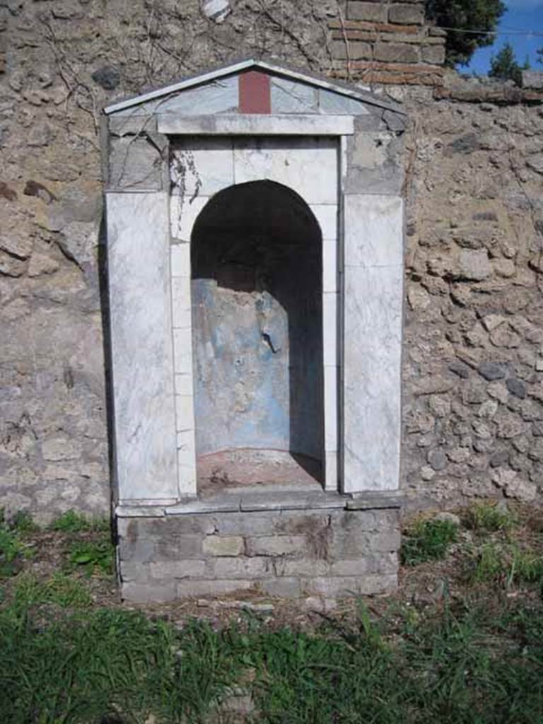 I.2.17 Pompeii. September 2010. Shrine against east wall, looking east.
Photo courtesy of Drew Baker
