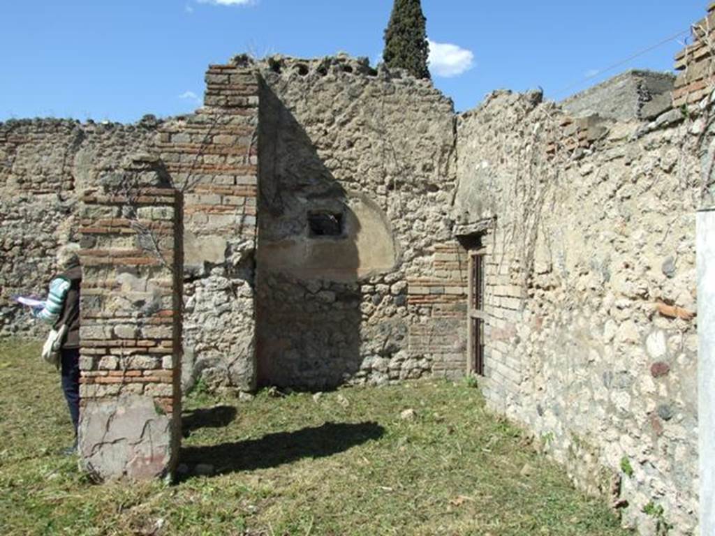 I.2.17 Pompeii. March 2009. Room 13. North East corner, with door to I.2.18.
