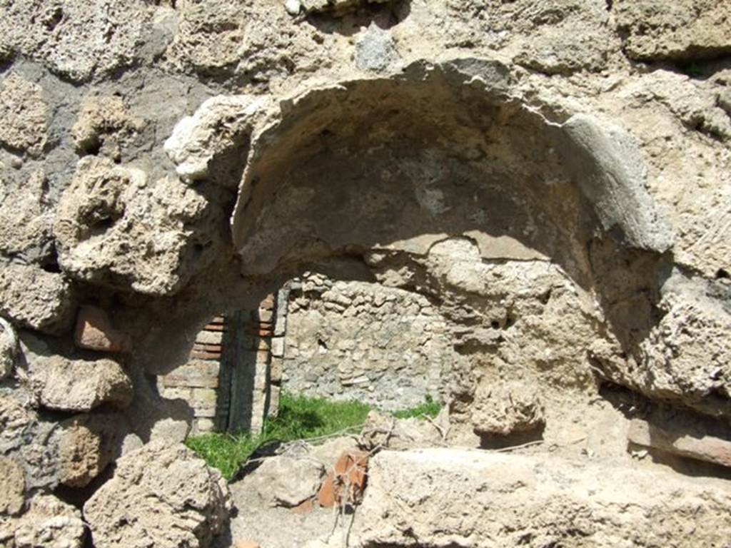 I.2.20 Pompeii. March 2009. Remains of Niche on north wall.