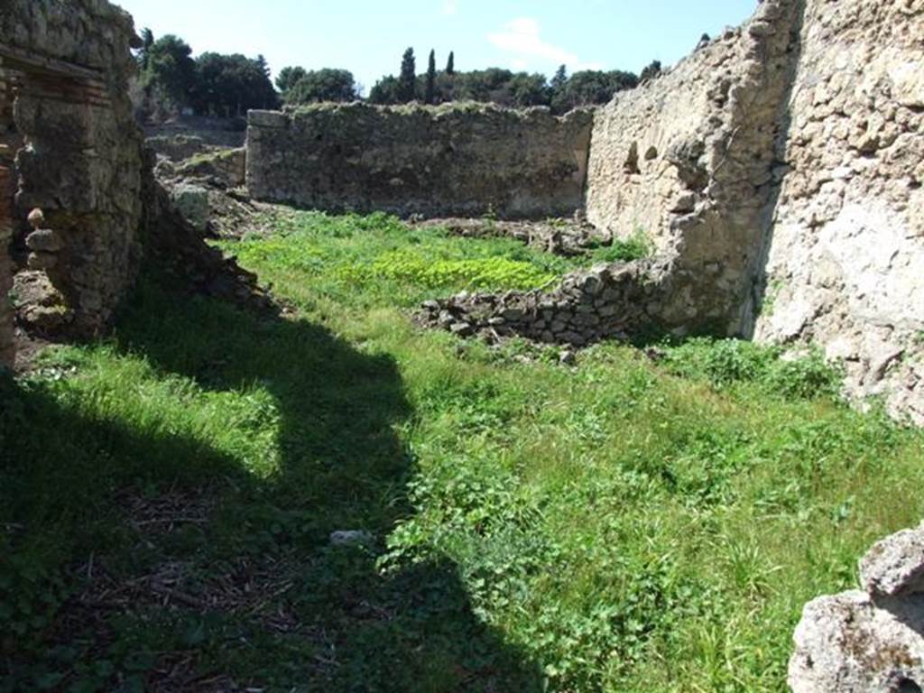 I.2.20 Pompeii. September 2010. West wall in kitchen area. Photo courtesy of Drew Baker.