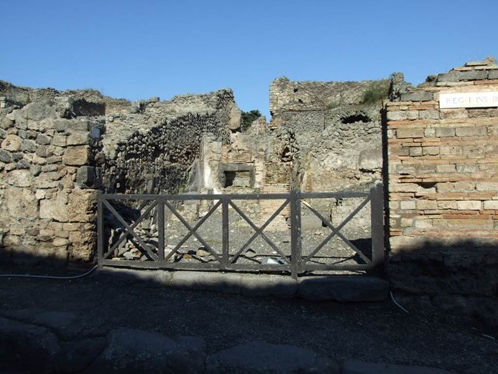 I.3.1 Pompeii. September 2010. Looking north-east from bakery shop, into oven area.
Photo courtesy of Drew Baker.