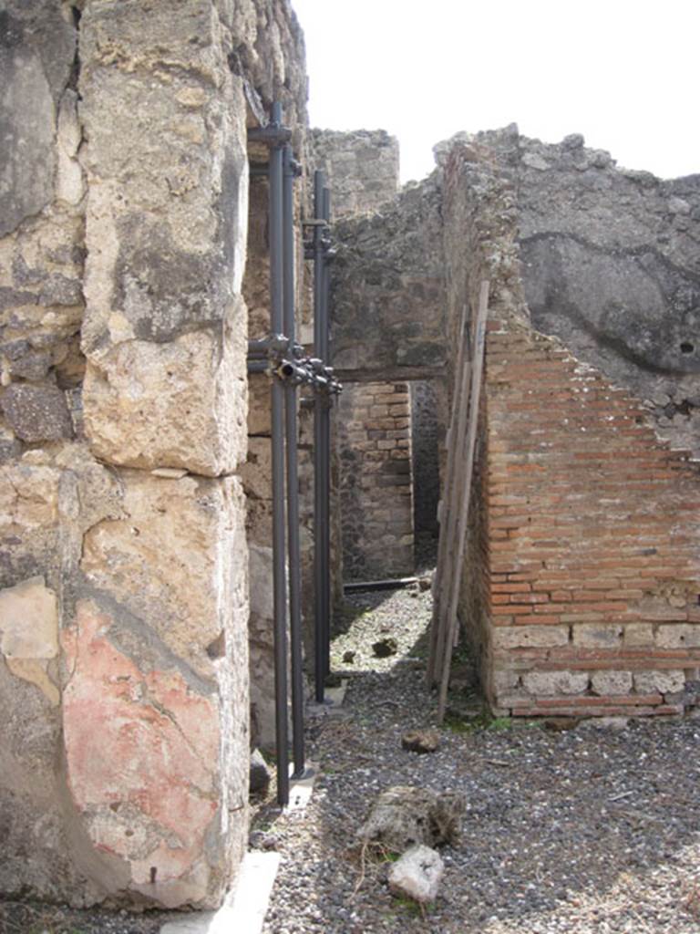 I.3.3 Pompeii. September 2010.  Looking south to south-eastern corner of the atrium, with entrance to corridor leading south from the atrium.  Photo courtesy of Drew Baker.
