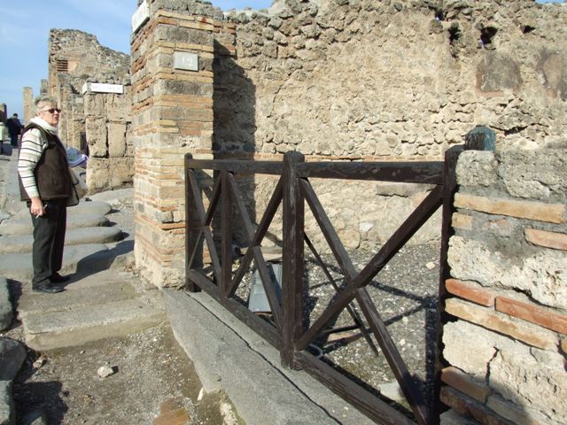 I.3.12 Pompeii. September 2010. The east wall of the shop-room with two doorways can be seen towards the lower side of the image. Photo courtesy of Drew Baker.
