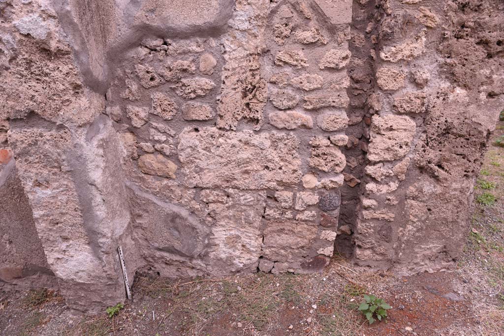 I.4.9 Pompeii. October 2019. Detail of zoccolo/dado from north side of entrance corridor, at east end.
Foto Tobias Busen, ERC Grant 681269 D�COR.
