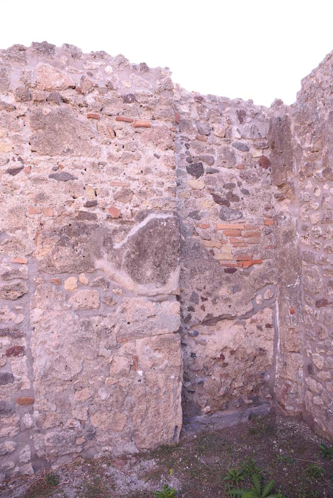 I.4.10 Pompeii. October 2019. Looking towards blocked doorway at south end of east wall.
Foto Tobias Busen, ERC Grant 681269 D�COR.

