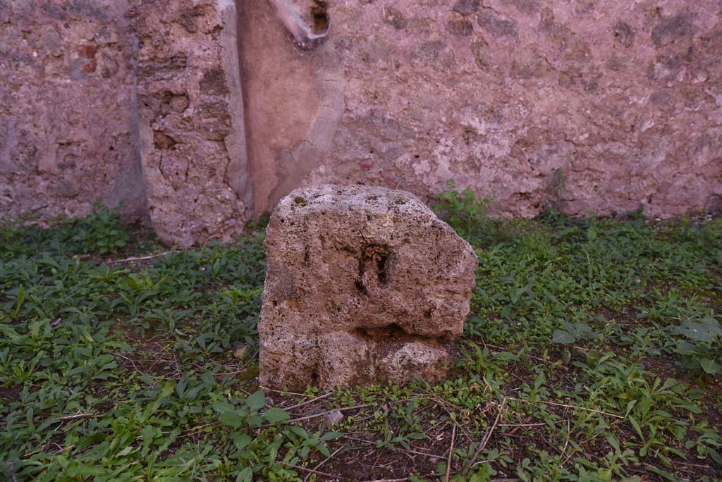 I.4.12 Pompeii. October 2019. Room d, detail from near south wall.
Foto Tobias Busen, ERC Grant 681269 D�COR.
