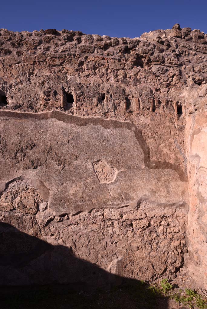 I.4.19 Pompeii. October 2019. Looking towards north end of west wall of rear room.
Foto Tobias Busen, ERC Grant 681269 D�COR.
