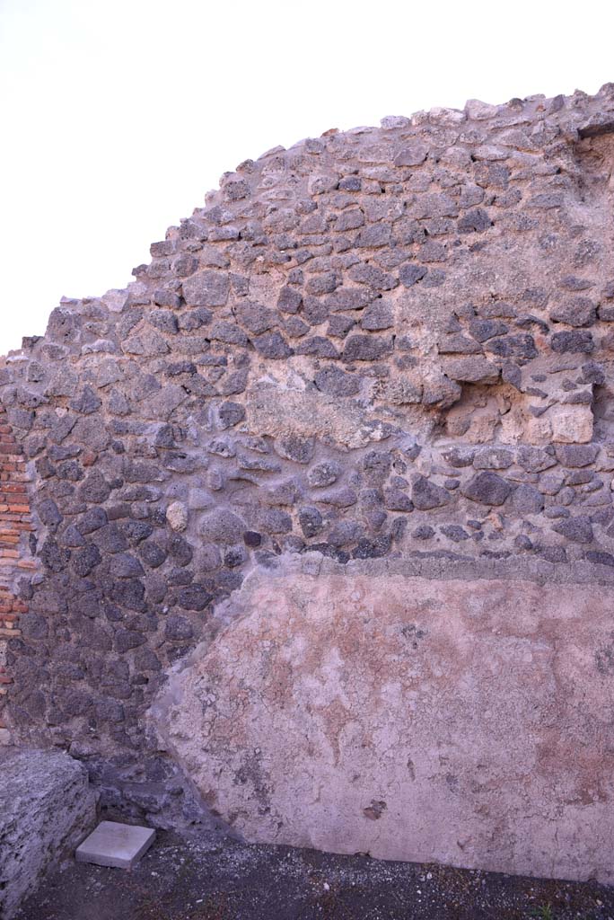 I.4.21/20 Pompeii. October 2019. Detail of north end of east wall.
Foto Tobias Busen, ERC Grant 681269 D�COR.
