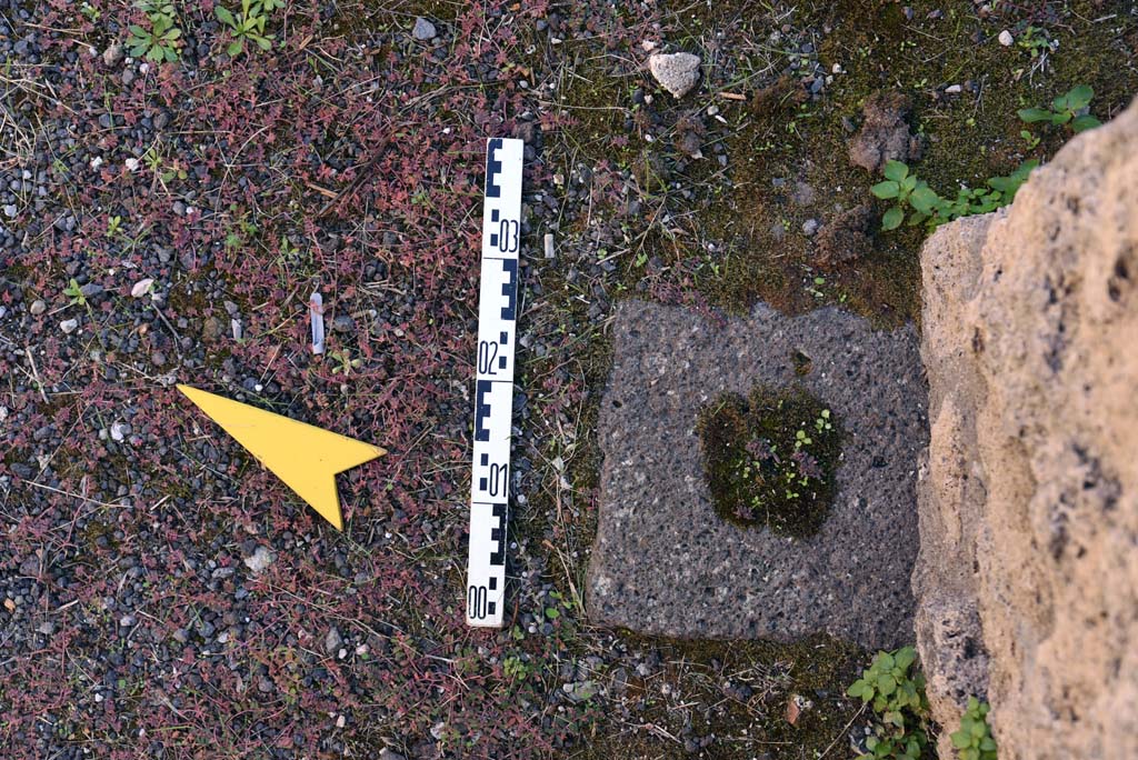 I.4.25/I.4.5 Pompeii. October 2019. Entrance corridor/fauces 3, detail from south side of entrance corridor/fauces.
Foto Tobias Busen, ERC Grant 681269 D�COR.
