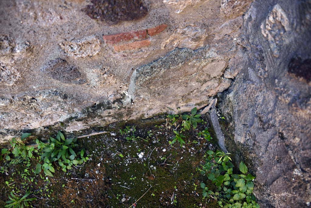 I.4.25/1.4.5 Pompeii. October 2019. Cubiculum 8, lower south wall in south-west corner.
Foto Tobias Busen, ERC Grant 681269 D�COR.

