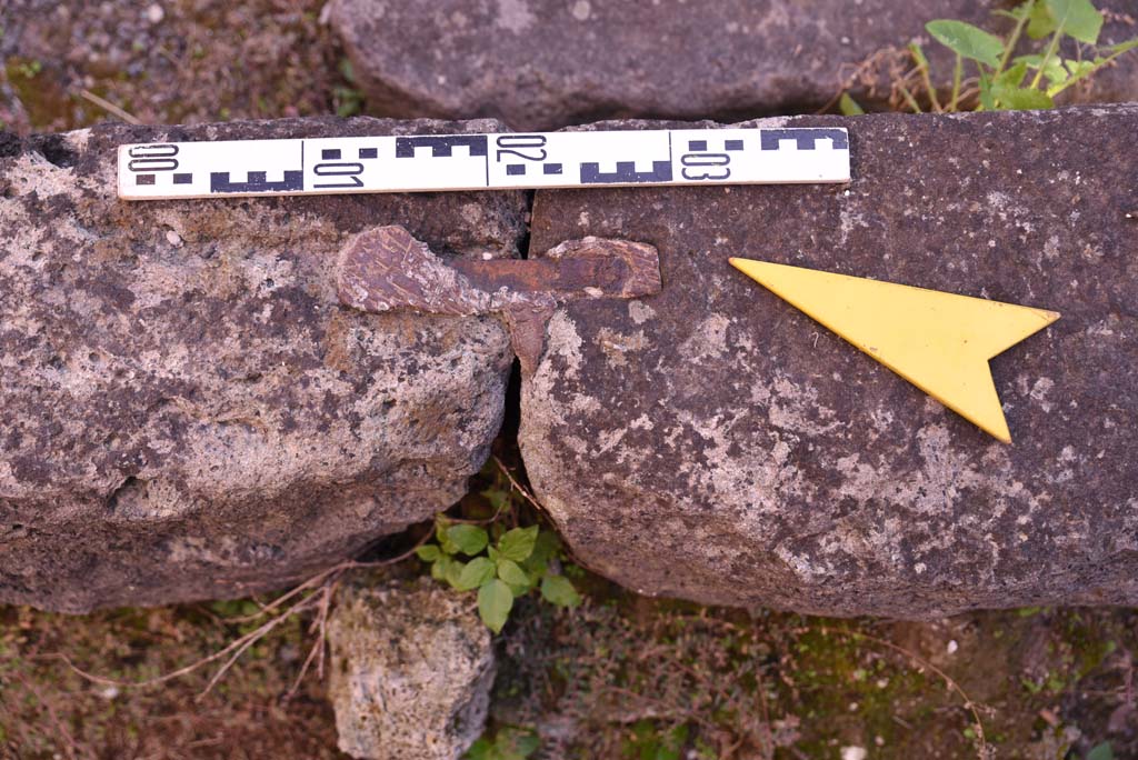 I.4.25 Pompeii. October 2019. Room 51, detail from north interior end of front wall.    
Foto Tobias Busen, ERC Grant 681269 D�COR

