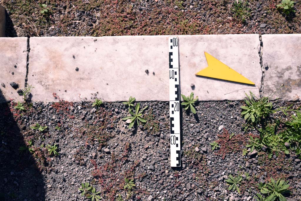 I.4.25/1.4.5 Pompeii. October 2019. Tablinum 14, detail of threshold on west side.
Foto Tobias Busen, ERC Grant 681269 D�COR.
