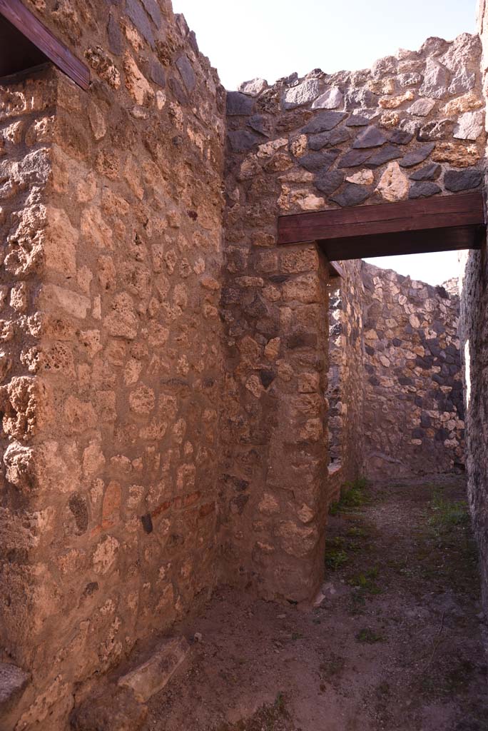 I.4.5 Pompeii. October 2019. 
Looking north along west side of Corridor 13A, or unnumbered corridor on north side of room 13.
Foto Tobias Busen, ERC Grant 681269 D�COR.

