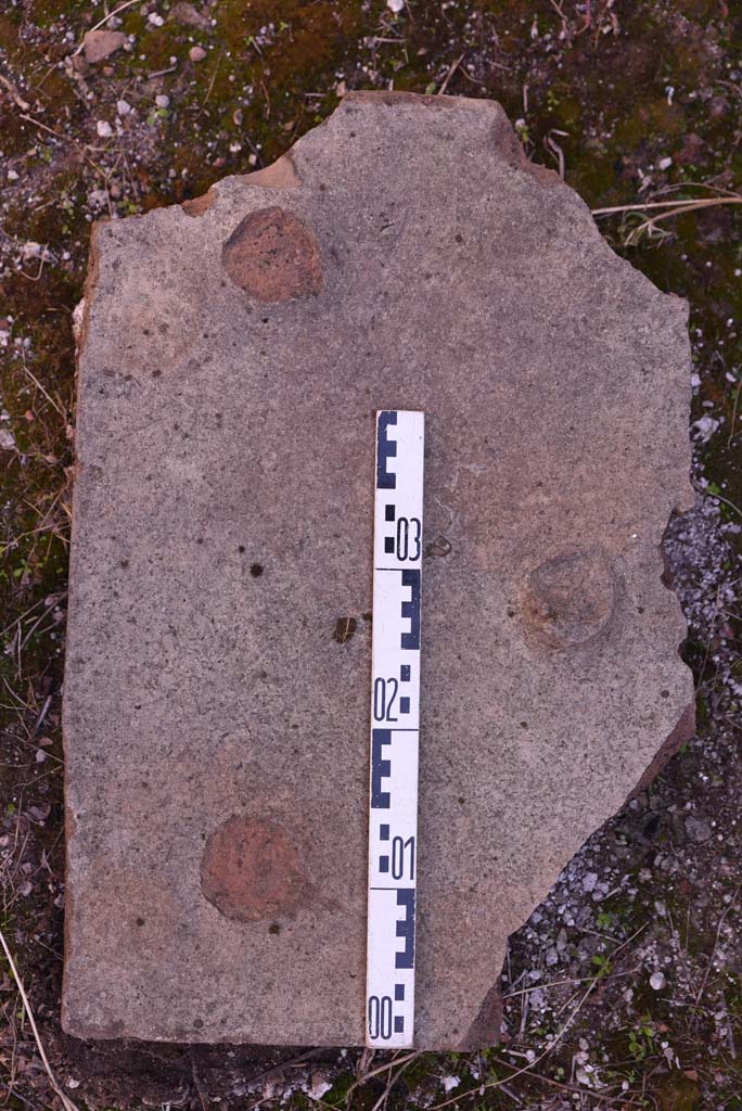 I.4.25/I.4.5 Pompeii. October 2019. Tepidarium 40, detail from south-east corner.
Foto Tobias Busen, ERC Grant 681269 D�COR.
