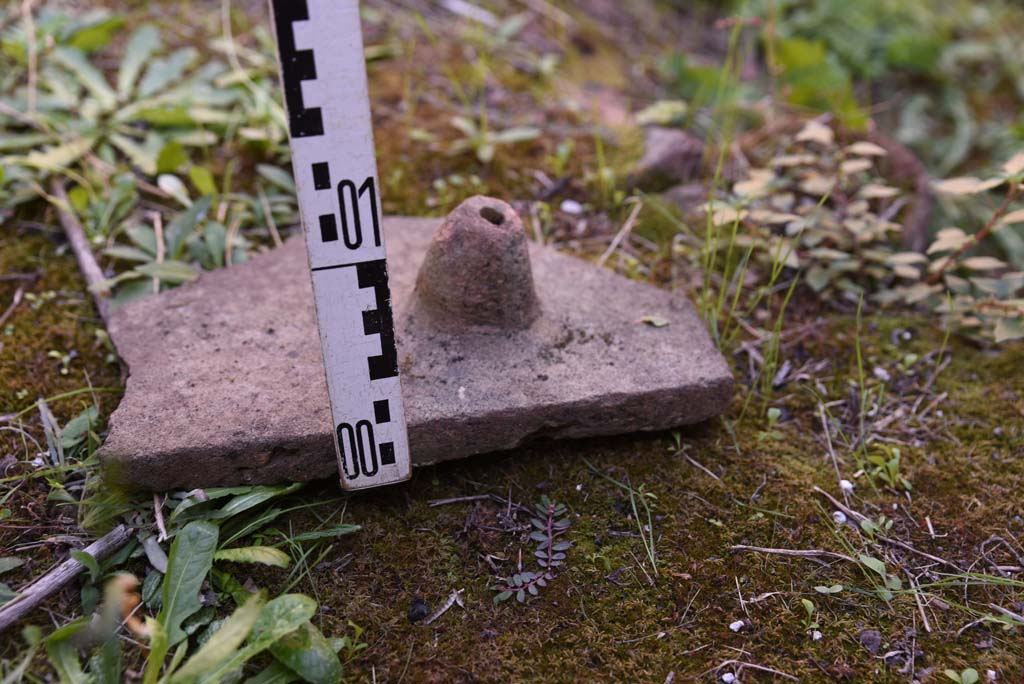 I.4.25/I.4.5 Pompeii. October 2019. Calidarium 41, detail of �Tegula Mammata�.
Foto Tobias Busen, ERC Grant 681269 D�COR.
