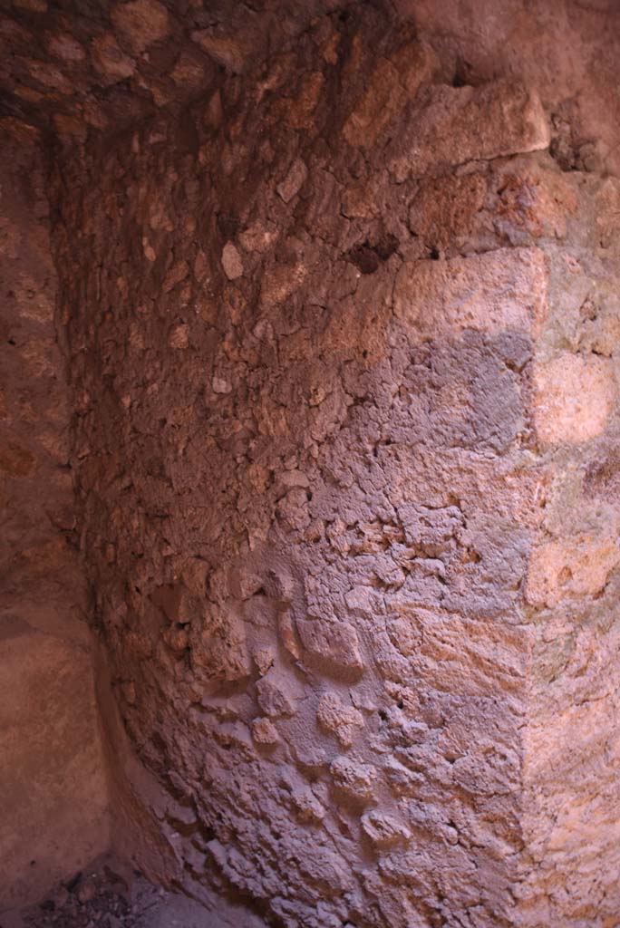 I.4.25/I.4.5 Pompeii. October 2019.  Unnumbered corridor/room, detail of west wall in vaulted area.
Foto Tobias Busen, ERC Grant 681269 D�COR.
