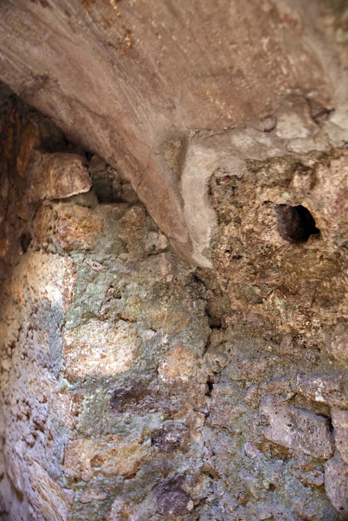 I.4.25/I.4.5 Pompeii. October 2019. Unnumbered corridor/room, detail from west wall. 
Foto Tobias Busen, ERC Grant 681269 D�COR.

