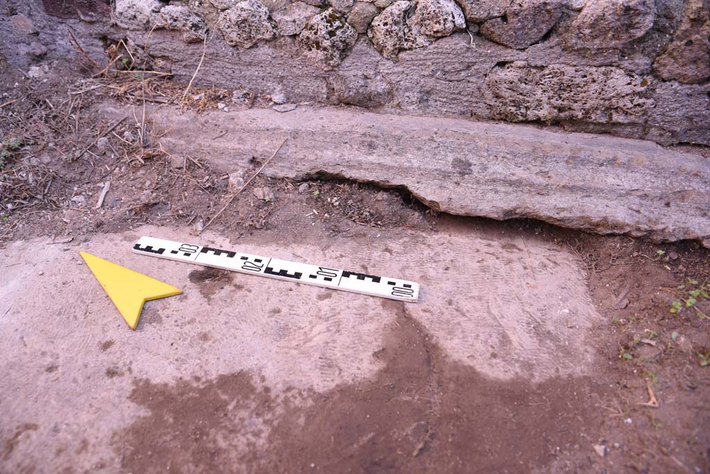 I.4.25/I.4.5 Pompeii. October 2019. Atriolo 43, detail from east side of impluvium
Foto Tobias Busen, ERC Grant 681269 D�COR.

