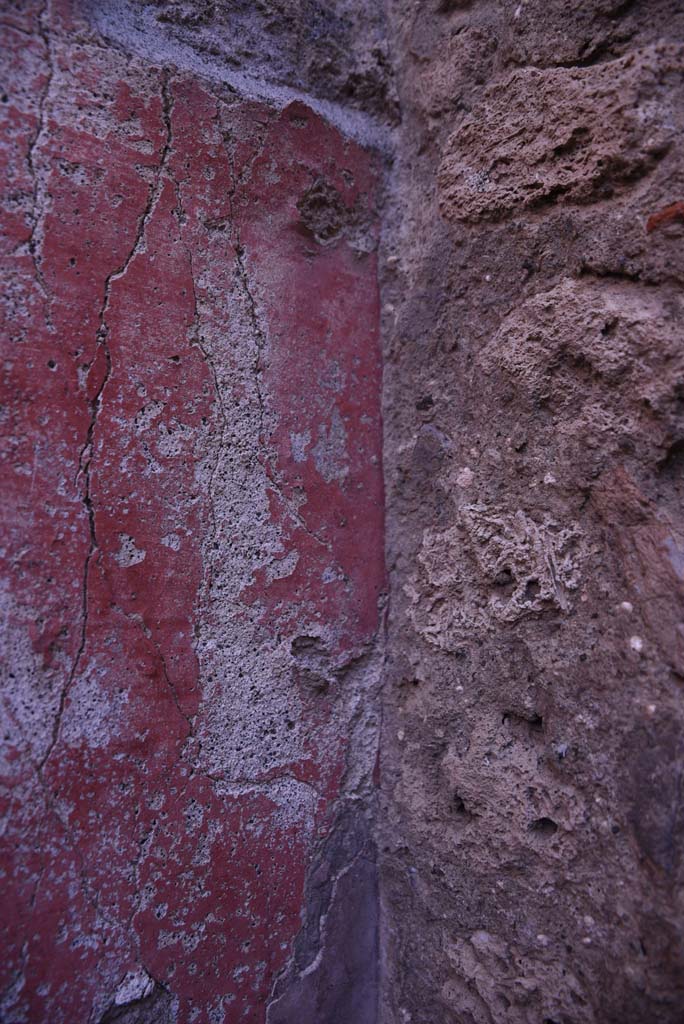 I.4.25 Pompeii. October 2019. Room 63, detail from north wall at east end in north-east corner. 
Foto Tobias Busen, ERC Grant 681269 D�COR.
