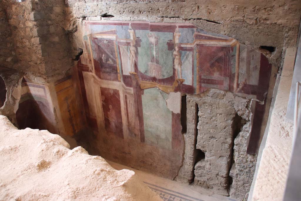 I.6.2 Pompeii. September 2019. Looking towards north-west corner of frigidarium, from above.
Photo courtesy of Klaus Heese.