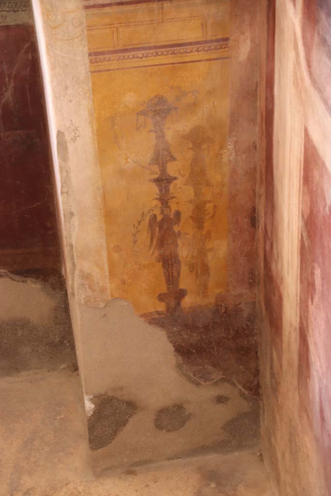 I.6.2 Pompeii. September 2019. Looking towards detail of north end of west wall of frigidarium.
Photo courtesy of Klaus Heese.