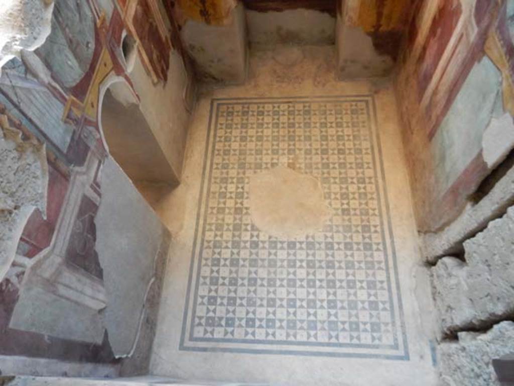 I.6.2 Pompeii. May 2016. Looking down on mosaic floor in frigidarium. Photo courtesy of Buzz Ferebee.