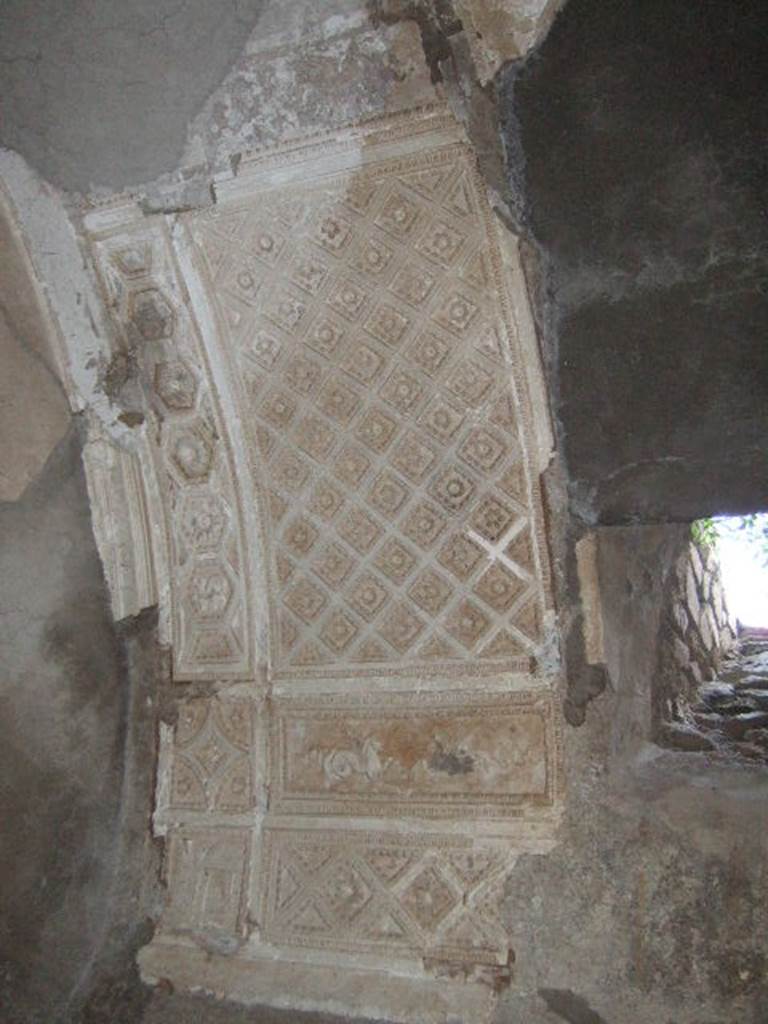 I.6.2 Pompeii. May 2006. Stuccoed ceiling in cryptoporticus.