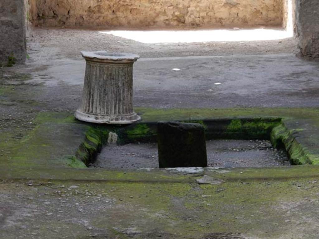 I.6.4 Pompeii. May 2012. Room 1, looking south across impluvium in atrium.
Photo courtesy of Buzz Ferebee.
