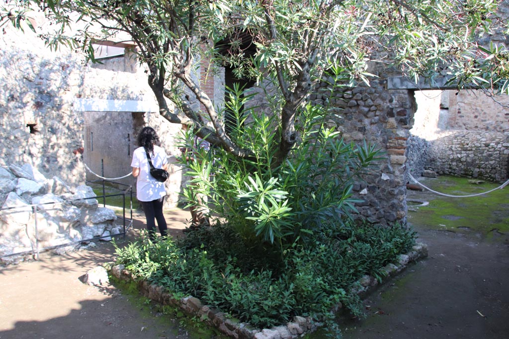 I.6.4 Pompeii. October 2022. Room 9, looking south-east across garden area. Photo courtesy of Klaus Heese.