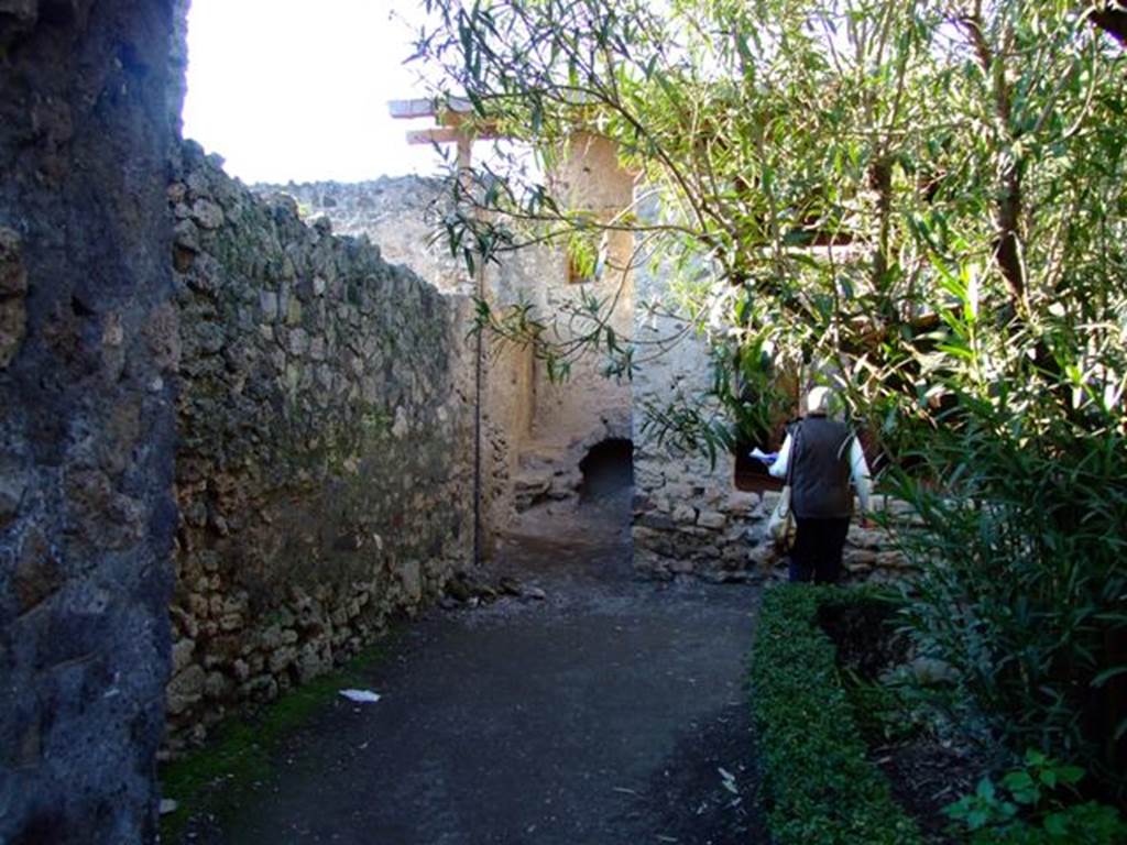 I.6.4 Pompeii. March 2009. Room 9, Garden area. Looking north along west side towards Room 14.