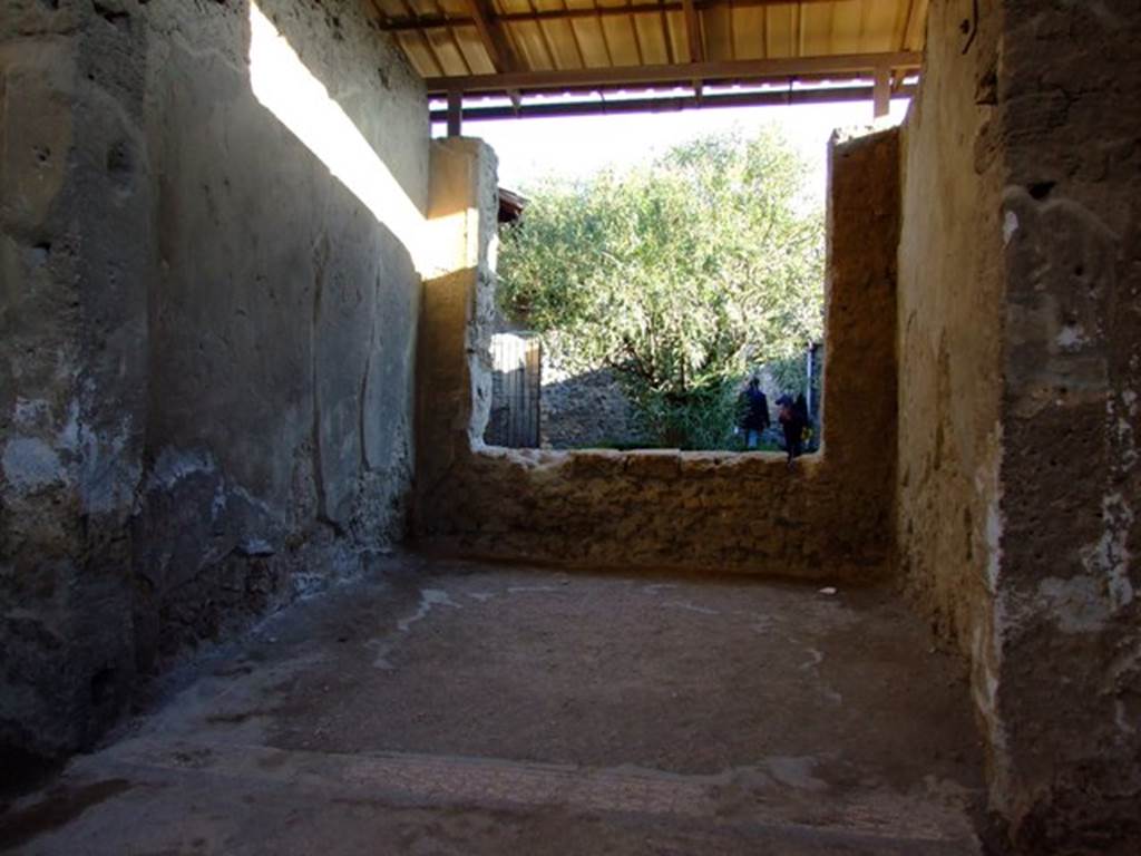 I.6.4 Pompeii. March 2009. Room 15, Tablinum. Looking south to garden area.