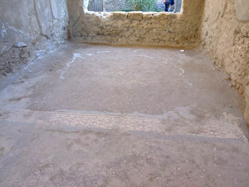 I.6.4 Pompeii. March 2009. Room 15, Tablinum. Floor with mosaic edging.