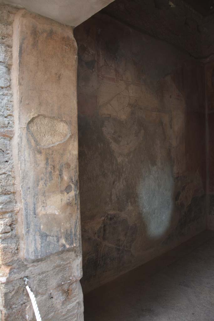I.6.15 Pompeii. March 2019. Room 11, detail from north side of doorway.
Foto Annette Haug, ERC Grant 681269 DÉCOR