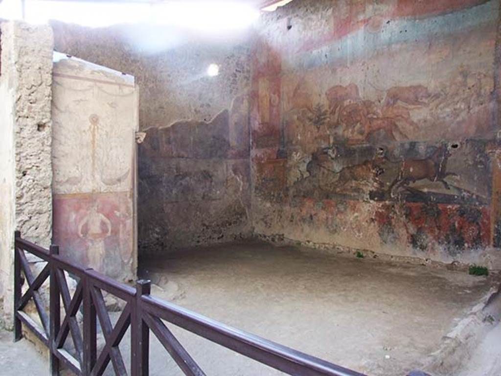 I.6.15 Pompeii. March 2009. Room 4, Atrium, Plaster cast of cupboard.