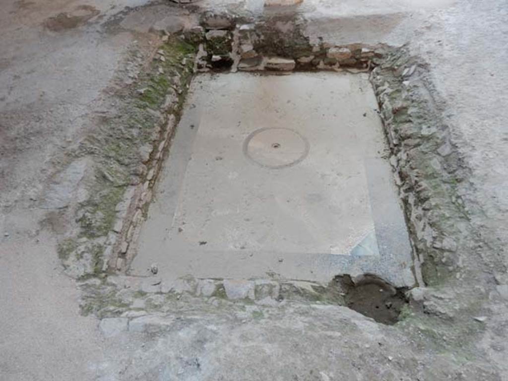 I.7.3 Pompeii. May 2016. Detail of impluvium in atrium. Photo courtesy of Buzz Ferebee.