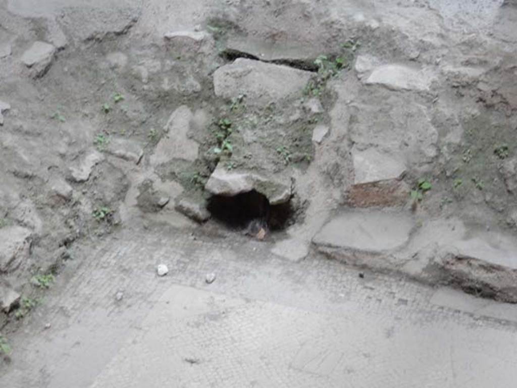 I.7.3 Pompeii. May 2017. Detail from south side of impluvium. Photo courtesy of Buzz Ferebee.