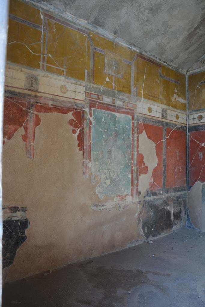 I.7.7 Pompeii. October 2019. 
West wall of triclinium with central painting of Perseus freeing Andromeda.
Foto Annette Haug, ERC Grant 681269 D�COR.

