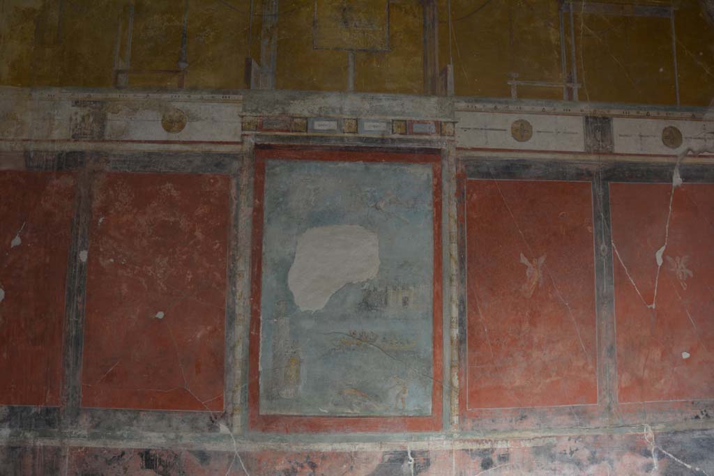 I.7.7 Pompeii. October 2019. East wall of triclinium.
Foto Annette Haug, ERC Grant 681269 D�COR.
