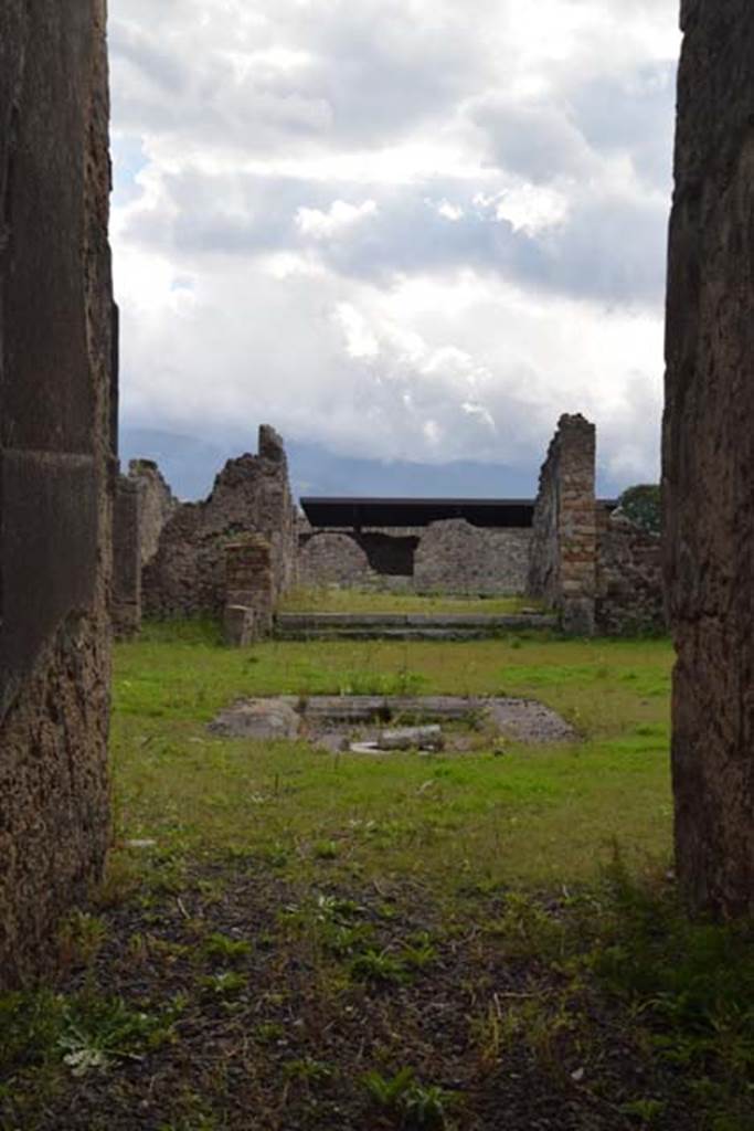 I.8.2 Pompeii. November 2014. Looking south from entrance corridor across atrium towards tablinum. Photo courtesy of Marie Schulze.