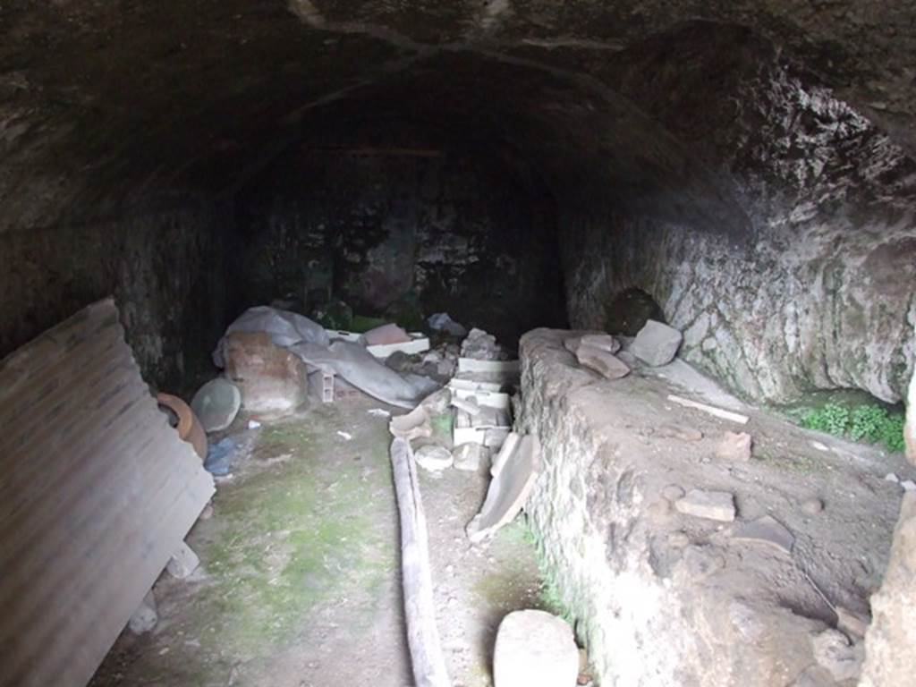I.8.10 Pompeii. March 2009. Underground or basement kitchen. Looking north from doorway.