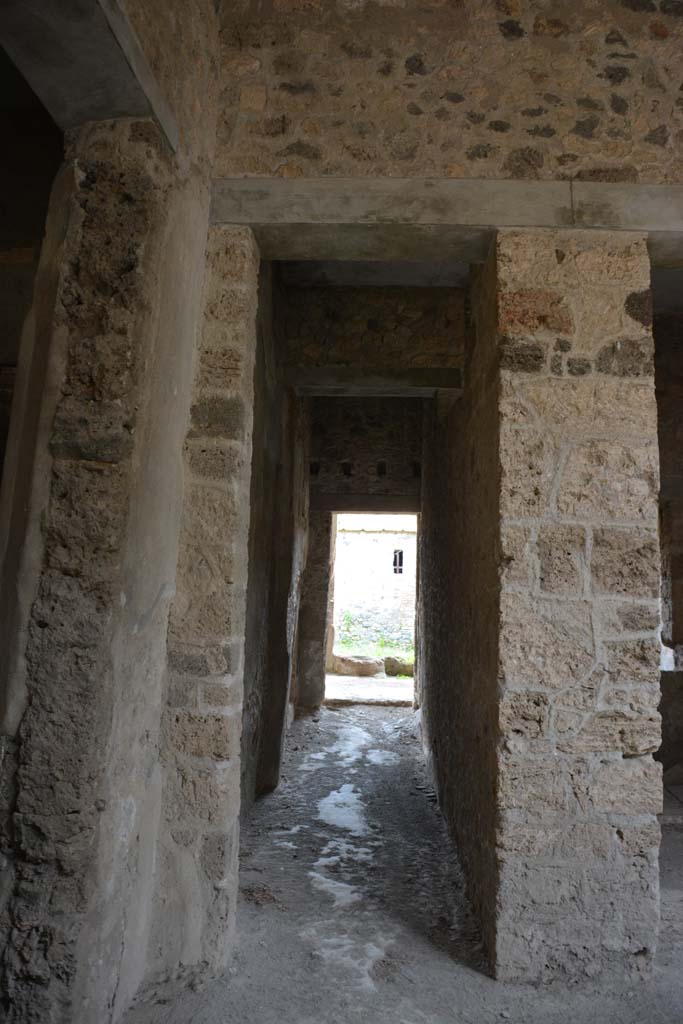 .8.17 Pompeii. March 2019. 
Room 11 corridor, looking east from atrium 3 towards west portico and garden area.
Foto Annette Haug, ERC Grant 681269 D�COR.
